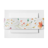 カラフルフローラバタフライ結婚ズ 招待状ベリーバンド (正面例)