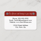 カラフルフローラバラフローラショップDesigner所有者 名刺 (裏面)