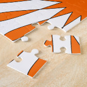 カラフルフローラバーストスカル水彩 ジグソーパズル (側面)