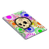 カラフルフローラバーストスカル水彩 ノートブック (右側)