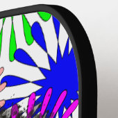 カラフルフローラバーストスカル水彩 ピックルボールラケット (左詳細)