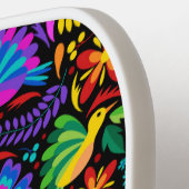 カラフルフローラバードパターカスタムン文字名 ピックルボールラケット (左詳細)