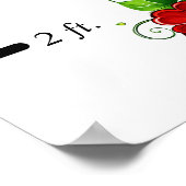 カラフルフローラパーソナライズされた成長図 ポスター (角)