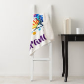 カラフルフローラパーソナライズされた シェルパブランケット (インサイチュ)