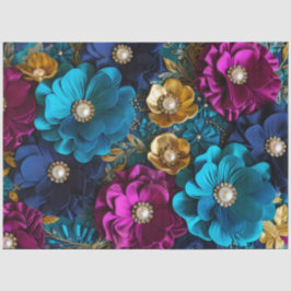 カラフルフローラファブリックアートティッシュペーパー 薄葉紙