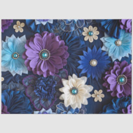 カラフルフローラファブリックアートティッシュペーパー 薄葉紙