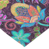 カラフルフローラフェイクデザインガラスビーズ ショートテーブルランナー (コーナー)