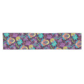 カラフルフローラフェイクデザインガラスビーズ ショートテーブルランナー (横)