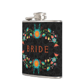 カラフルフローラフレームの背景 フラスク (左)