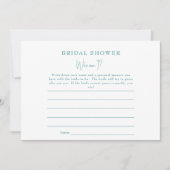 カラフルフローラブライダルシャワーゲーム 招待状 (正面)