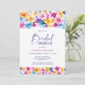 カラフルフローラブライダルシャワー 招待状 (スタンド正面)