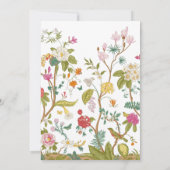 カラフルフローラブライダルシャワー 招待状 (裏面)