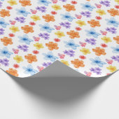 カラフルフローラプリント包装紙 ラッピングペーパー (角)