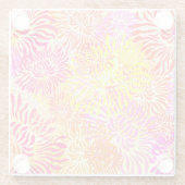 カラフルフローラプリント ガラスコースター (裏面)