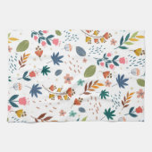 カラフルフローラプリント キッチンタオル (横)