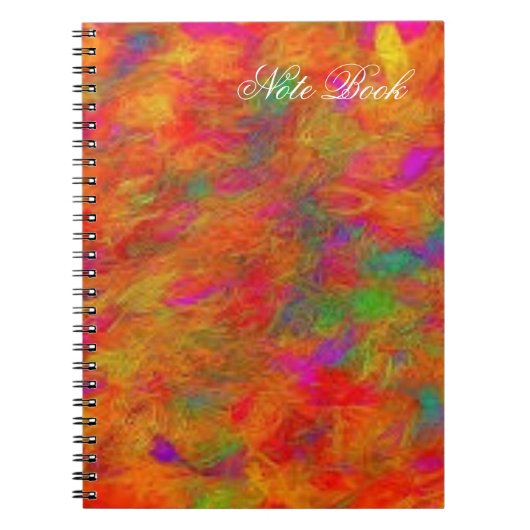 カラフルフローラプリント ノートブック (正面)