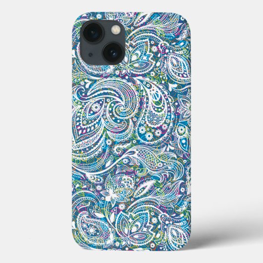 カラフルフローラペイズリーパターン Case-Mate iPhoneケース (裏面)