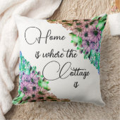 カラフルフローラホームはコテージ クッション (ブランケット)