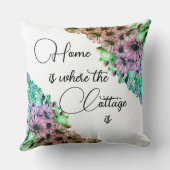 カラフルフローラホームはコテージ クッション (裏面)