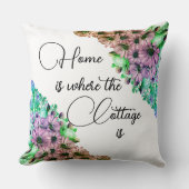 カラフルフローラホームはコテージ クッション (正面)