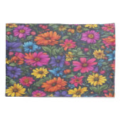 カラフルフローラミックス – ピローケース (裏面-左)