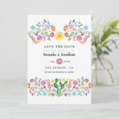 カラフルフローラメキシカン結婚フィエスタ写真 セーブザデート (スタンド正面)