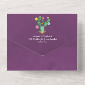 カラフルフローラメキシカン結婚フィエスタ オールインワン招待状 (裏面)