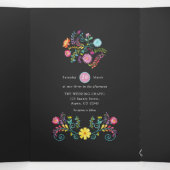 カラフルフローラメキシ結婚コの 三つ折り招待状 (内部中)