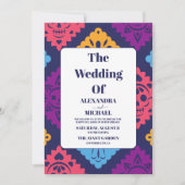 カラフルフローラメキシ結婚コの 招待状 (正面)