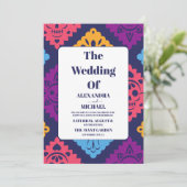 カラフルフローラメキシ結婚コの 招待状 (スタンド正面)