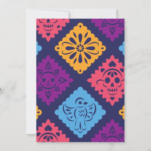 カラフルフローラメキシ結婚コの 招待状 (裏面)