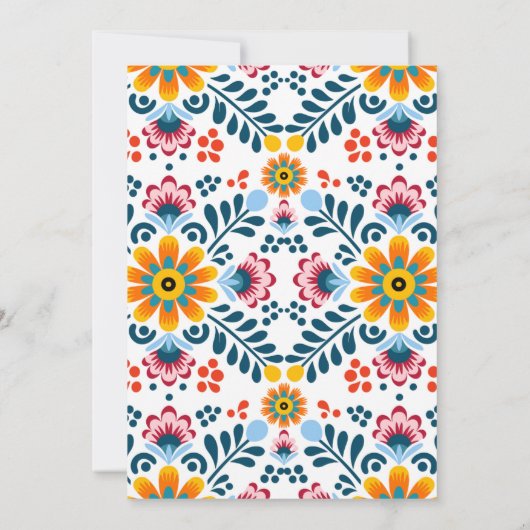 カラフルフローラメキシ結婚コの 招待状 (裏面)