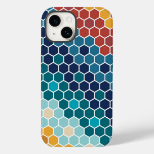 カラフルフローラモザイク六角形パターン Case-Mate iPhone 14ケース