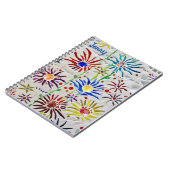 カラフルフローラモザイク ノートブック (左側)