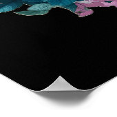 カラフルフローラモダンクリスチャンの贈り物ウォールアート ポスター (角)