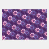 カラフルフローラモダングラフィックプリント ラッピングペーパーシート (正面3)