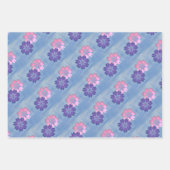 カラフルフローラモダングラフィックプリント ラッピングペーパーシート (正面)