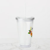 カラフルフローラモダンリース アクリルタンブラー (右)