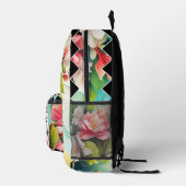 カラフルフローラモダン芸術 プリントバックパック (右)