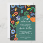 カラフルフローララブ開花ブライダルシャワーインビタ 招待状 (正面)