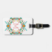 カラフルフローラリース枠 ラゲッジタグ (正面横)