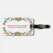 カラフルフローラリース枠 ラゲッジタグ (裏面横)