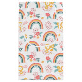 カラフルフローラレインボーパターン スモールペーパーバッグ (裏面)