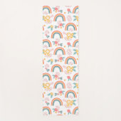 カラフルフローラレインボーパターン ヨガマット (正面)