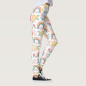 カラフルフローラレインボーパターン レギンス (右)