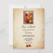 カラフルフローラロベ素朴バ結婚ス 招待状 (裏面)