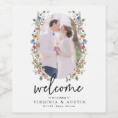 カラフルフローラワインラベル ワインラベル (シングルラベル)