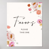 カラフルフローラ優先ブライダルシャワー ポスター (正面)