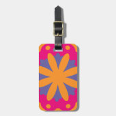カラフルフローラ円形状 ラゲッジタグ (正面縦)