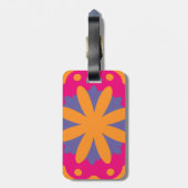 カラフルフローラ円形状 ラゲッジタグ (裏面縦)